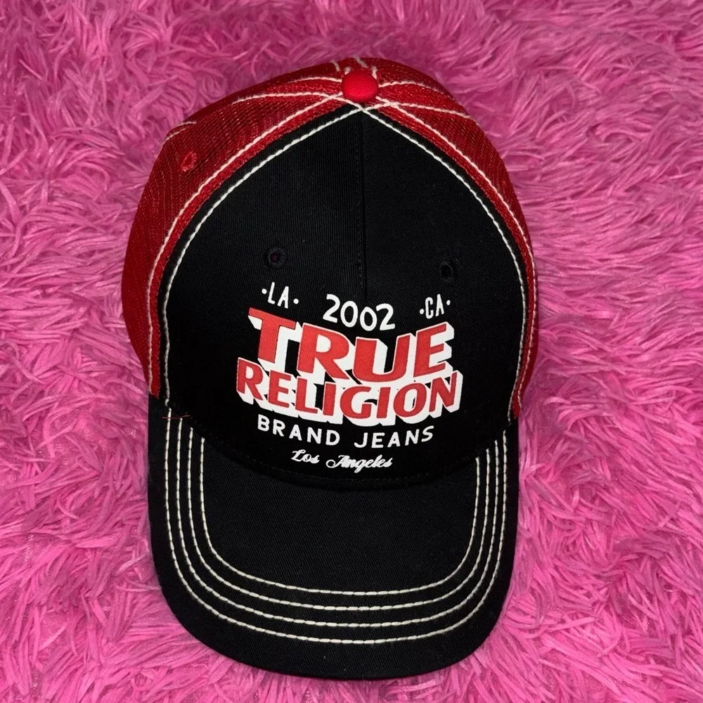 True Religion Trucker Logo Adjustable Cap